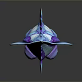 Colorful Mythical Sea Creature With Blue Spotted Body Yellow Fins And Purple Tentacles