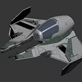Futuristic Fighter Jet With Sleek Aerodynamic Design Transparent Cockpit And Advanced Weaponry