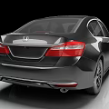 Shiny Black Honda Sedan Featuring Sleek Exterior And Modern Headlight Design