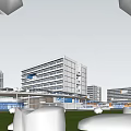 University school teaching building training building 3d model