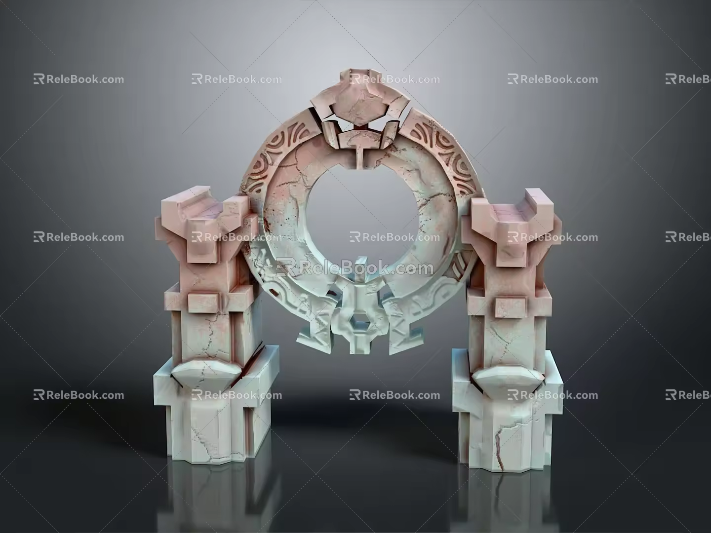 Stargate Spacetime Gate Sci-Fi Door Ring Door Loop Sci-Fi Ring Portal Shuttle Door 3d model