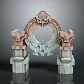 Stargate Spacetime Gate Sci-Fi Door Ring Door Loop Sci-Fi Ring Portal Shuttle Door 3d model