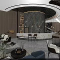 Elegant Shower Sauna Interior Design With Marble Walls Wooden Panels And Ambient Lighting