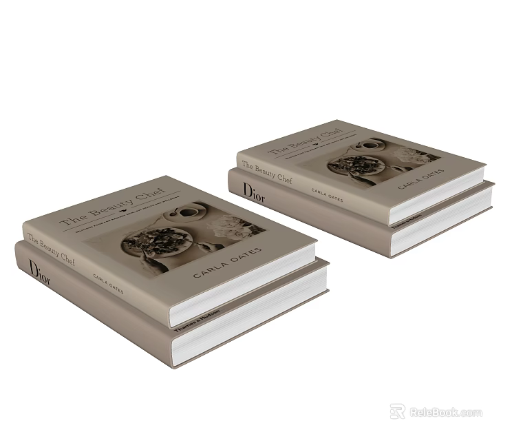 Dior Fashion Books With Black And White Cover Photos And Classic Design 3d model 