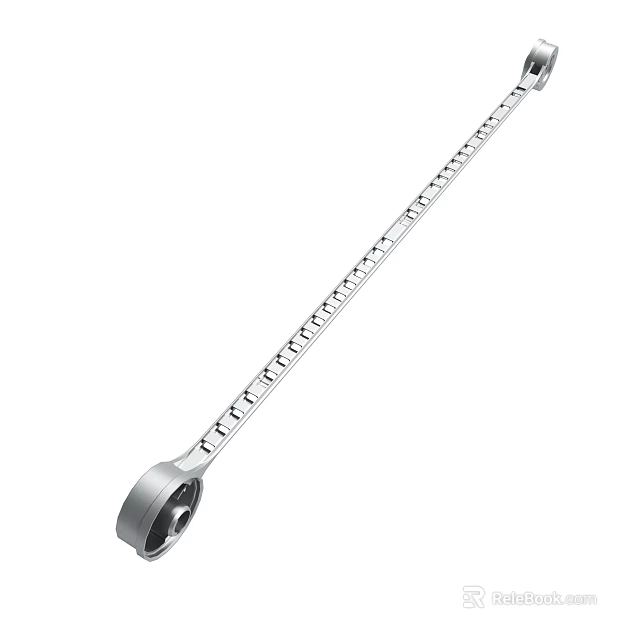 Steel Retractable Tape Measure With Ergonomic Handle And Metric Imperial Scales 3d model 