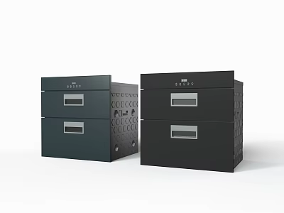 Modern JIAXUN Kitchen Appliances Double Black Units With Drawer Design 3d model