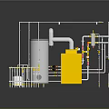 Electronic Electrical Industrial Equipment System With Pipes Control Cabinet And Storage Tank
