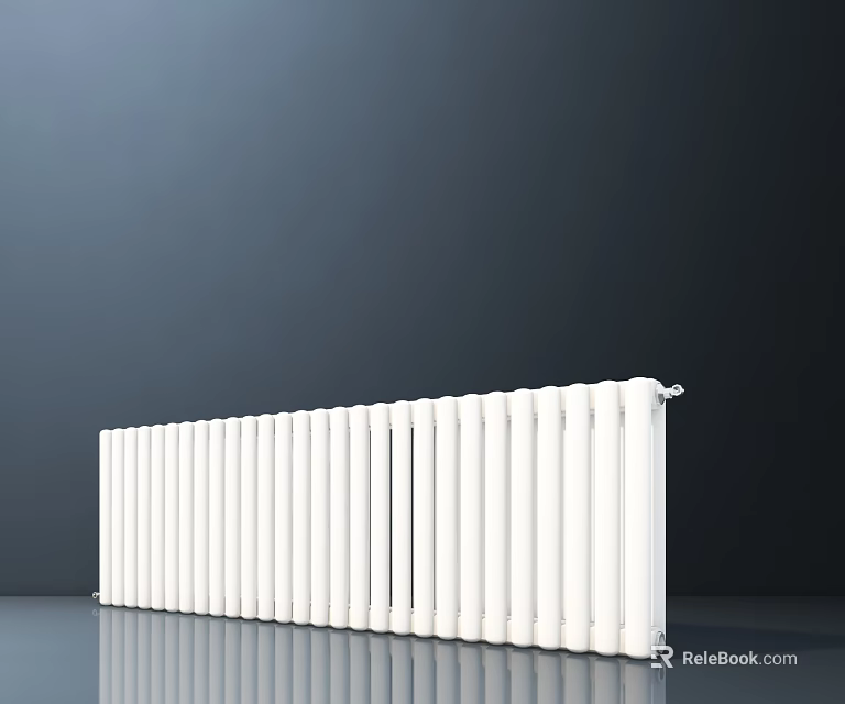 White Modern Steel Radiator With Sleek Design For Indoor Heating Solution 3d model 