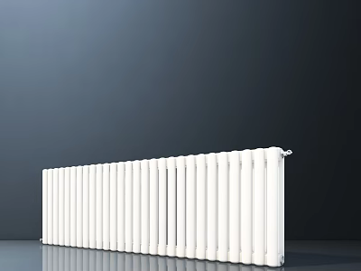 White Modern Steel Radiator With Sleek Design For Indoor Heating Solution 3d model