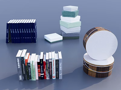 Stacked Books And Magazines With Various Colors And Cover Designs 3d model
