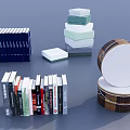 Stacked Books And Magazines With Various Colors And Cover Designs