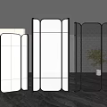 Modern Room Dividers With Metal Frames Integrated Lighting And Mesh Panels