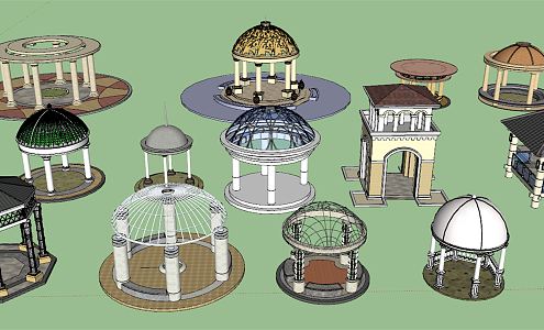 Jane Ou pavilion combination 3d model