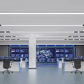 modern command center 3d model