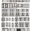 Various Window Designs With Different Shapes And Architectural Styles For Homes 3d model