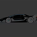 Gray Modern Sports Car With Sleek Design Blue Accents Rear Spoiler And Alloy Wheels