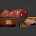Colorful Glossy Candies With Various Shapes And Marble Patterns On Dark Background