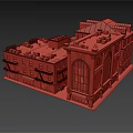 Classic Detached Villa Featuring Red Brick Walls Green Roof And Arched Windows Design