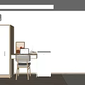 Modern Apartment Interior Design With Bedroom Living Area Artwork Marble Wall And Wooden Flooring