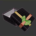 Open Black Gift Box With Shiny Gold Ribbon Bow For Daily Use