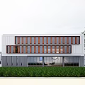 Modern Industrial Factory Building Multi-storey Factory Building Modern Factory Building Square Factory Building Multi-storey Office 3d model