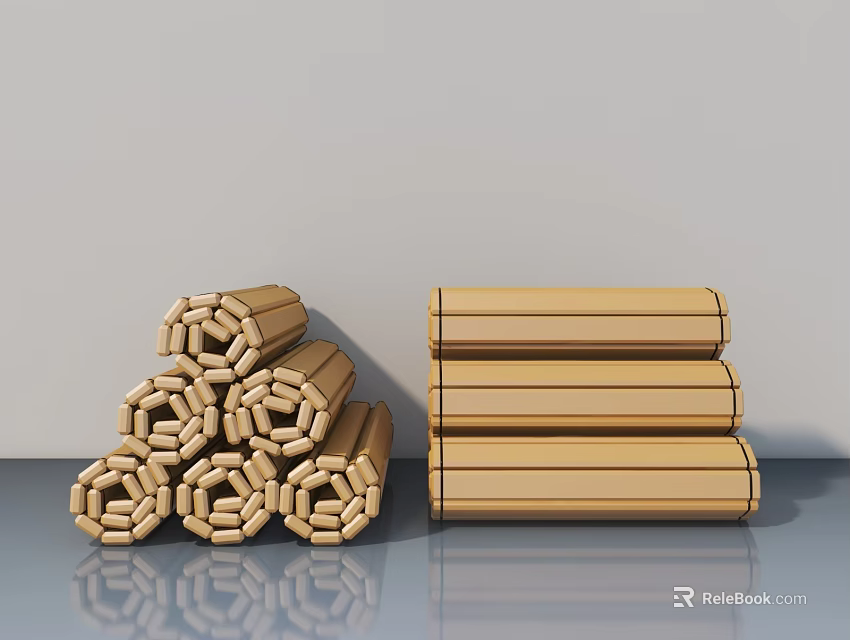 Modern Hinged Door With Wooden Panels And Sleek Design Features 3d model