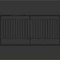 Gray Metal Fence With Horizontal Vertical Bars And Simple Safety Design