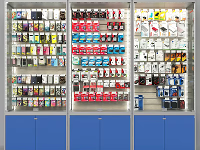 Modern Container Supermarket Small Electronic Products Digital Accessories Container 3d model