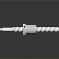 Shiny Silver Metal Hardware Tool Threaded Rod With Flange And Nut Design