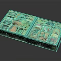 Colorful Japanese Bento Box with Assorted Fresh Seafood Vegetables and Rice