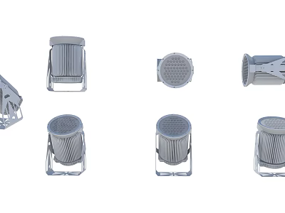 Modern Outdoor Light Fixtures With Various Designs And Durable Weatherproof Build 3d model