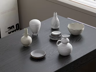 Ceramic Utensils Ceramic Art Ornaments Ceramic Pot Ornaments Ceramic Dish Ornaments 3d model