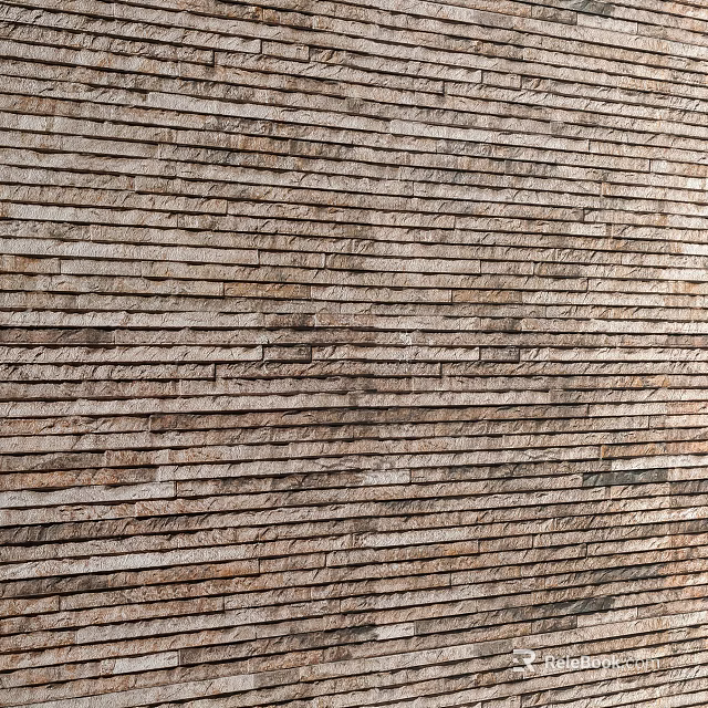 Modern Cultural Wall Design With Natural Stone Texture And Decorative Patterns 3d model