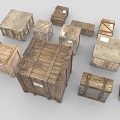 Wooden Boxes Cargo Boxes Cargo Boxes Cargo Boxes Cargo Terminals Cargo Transport Boxes Low Face Number Low Mold Simple Mold Game Video Level Realism 3d model