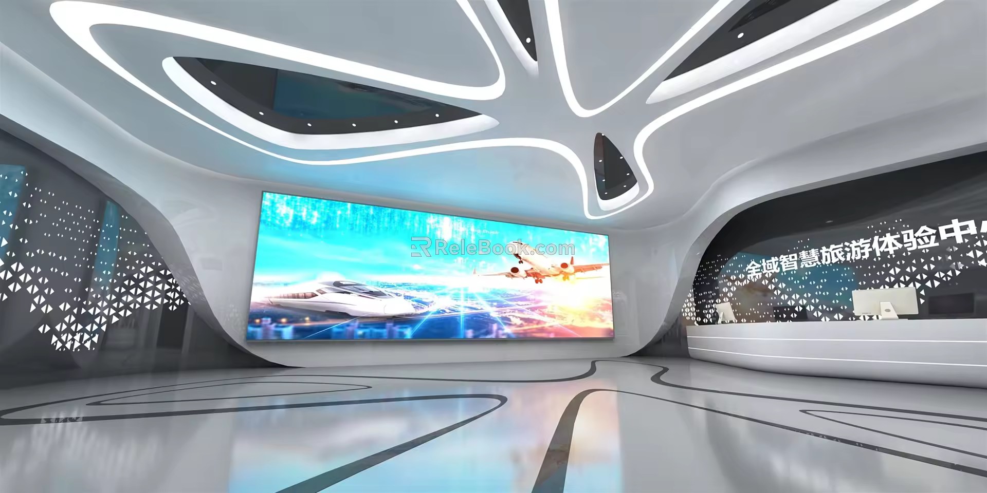 Modern Preface Hall 3d model