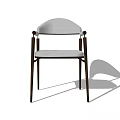 Modern White Dining Chair With Black Metal Legs And Minimalist Design