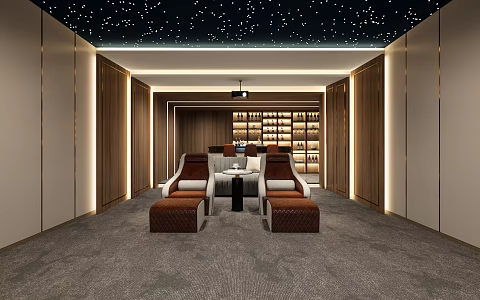modern video room 3d model
