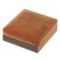 Modern Brown Velvet Sectional Sofa With Modular Design And Wooden Base