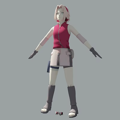 Modern Toys Naruto Sakura Toys Ornaments 3d model