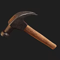 Classic Claw Hammer Weapon With Metal Head Curved Claw And Wooden Handle