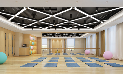 Modern Yoga Room 3d model