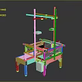 Industrial Automated Production Conveyor System With Aluminum Frame Overhead Structure And Control Box