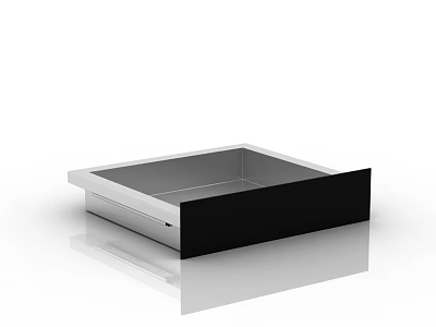 Square Silver And Black Metal Kitchenware Baking Tray For Home Cooking 3d model