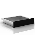 Square Silver And Black Metal Kitchenware Baking Tray For Home Cooking
