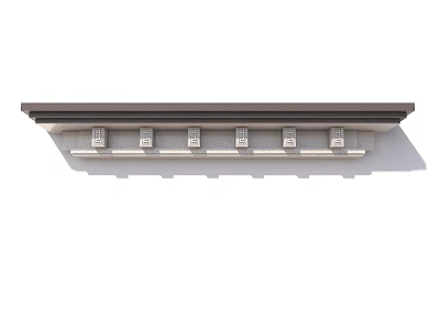 Structural Component With Strip Design Multiple Small Support Units Dark Top And Light Base 3d model