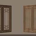 Traditional Chinese Wooden Furniture With Intricate Carved Patterns And Lattice Design