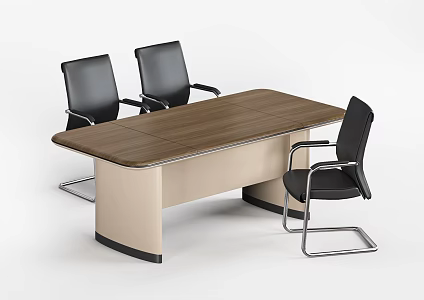 Modern conference table conference table and chair combination 3d model