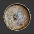 Stone Basin With Unique Textured Surface On Square Fluted Pedestal Base And Ornate Center Detail