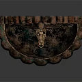 Antique Copper Fountain With Carved Figures And Bird Decoration On Bowl Base