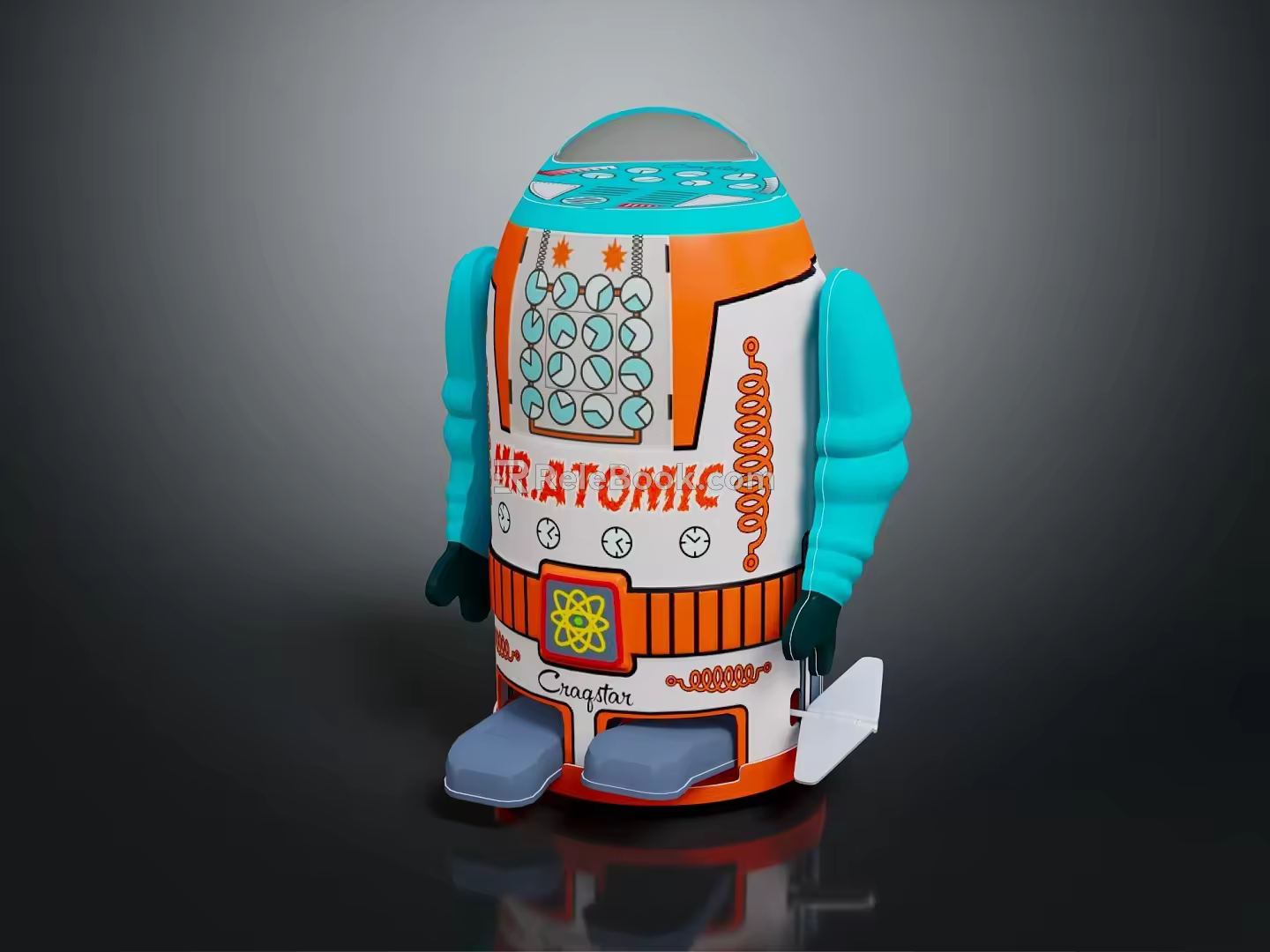 Modern Robot Assistant Small Robot Butler 3d model